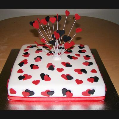 Heart Engagment Cake