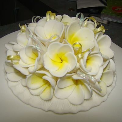 Frangipani Cake (Close Up On Frangipanis)
