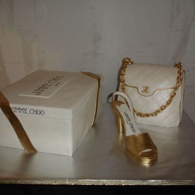 Jimmy Choo High Heel Purse Shoe Box