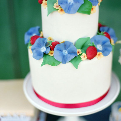 Morning Glories And Strawberries