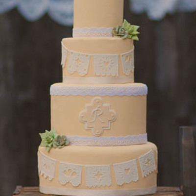 Papel Picado Wedding Cake