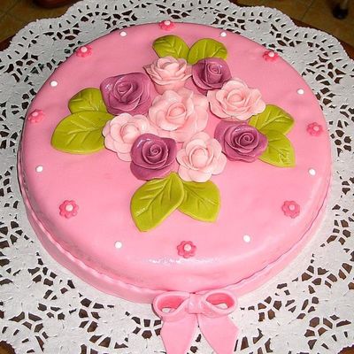 Torta Romantica Con Rose/romantic Cake Whit Roses