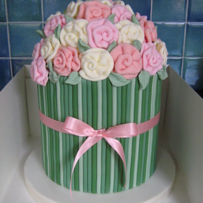 Ribbon Rose Cake