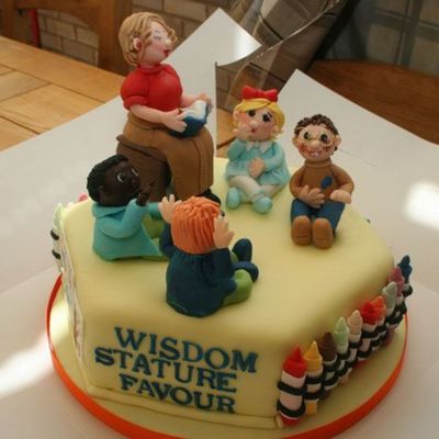 Teacher And Children Cake