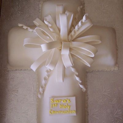 First Communion Cross Cake