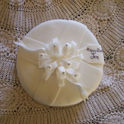Jen's Sophisticated Monochromatic Birthday Cake