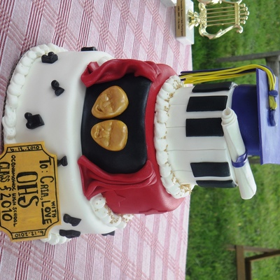 Theater Drama And Music Graduation Cake