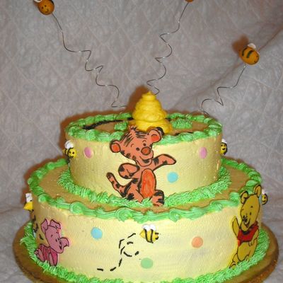 Baby Pooh & Friends Baby Shower Cake