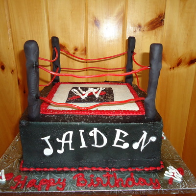 Wrestling Birthday Cake