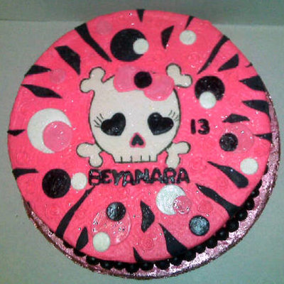 Girly Skull Cake