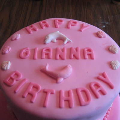 Pink Dolphin Cake