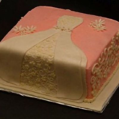 Wedding Dress Bridal Shower Cake