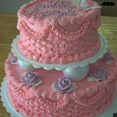 Tiered Pink Birthday Cake