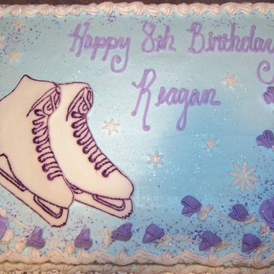 Ice Skating Theme Birthday Cake