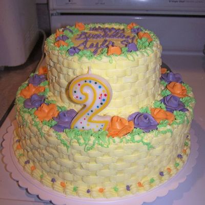 Colorful Tiered Birthday Cake