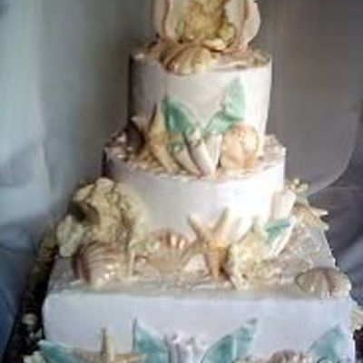 Coral Reef Enchanted Wedding Cake