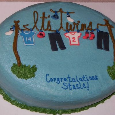 Twins Clothesline Cake