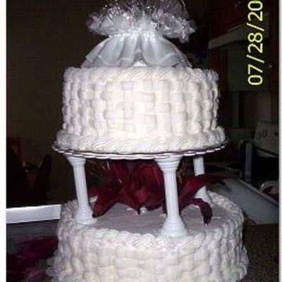 Basketweave Wedding Cake