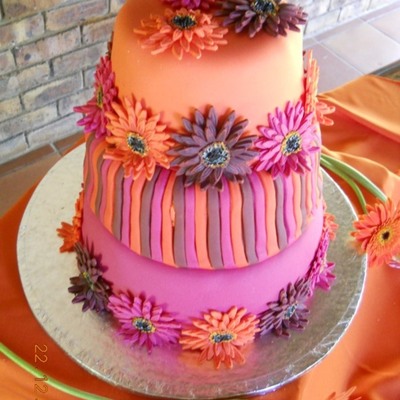 Multicolour Wedding Cake