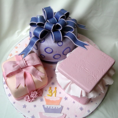 Gift Boxes B-Day Cake
