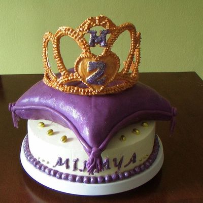 Purple + Gold Tiara Cake