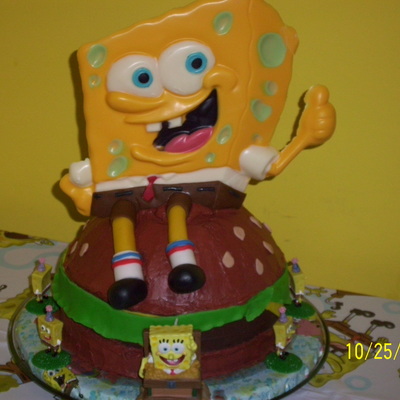 Ian's Sixth Birthday Spongebob Cake-2009