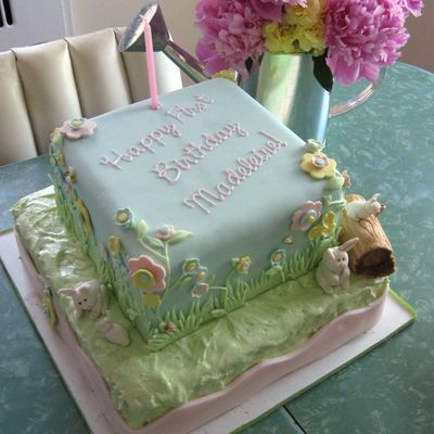 First Birthday Garden Cake