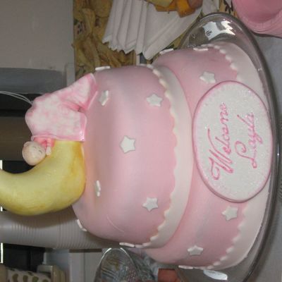 Baby Shower Moon Cake