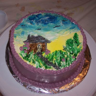 Buttercream Painting Top View