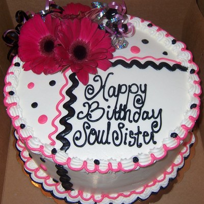 Gerber Daisy Birthday Cake
