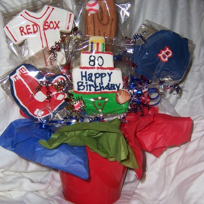 Red Sox Birthday Cookie Bouquet