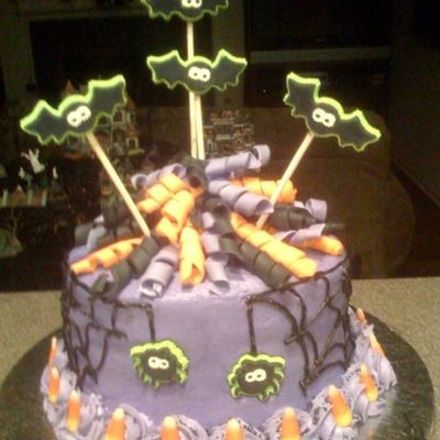 Purple Halloween With Curliques