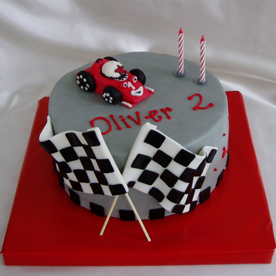 Roary With Checkered Flags