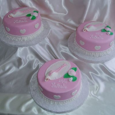 Pink Christening With Baby