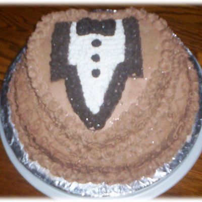 Tux Grooms Cake