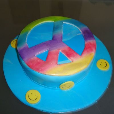 Peace Sign Cake