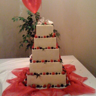 Square Wedding Cake