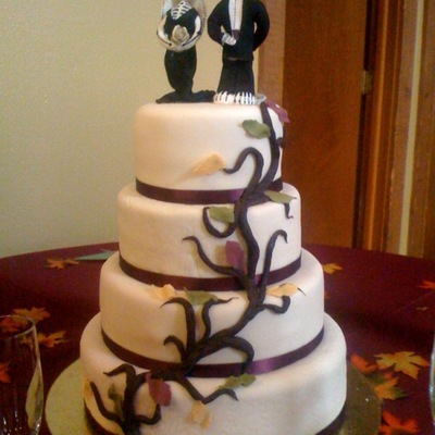 Day Of The Dead Wedding Cake