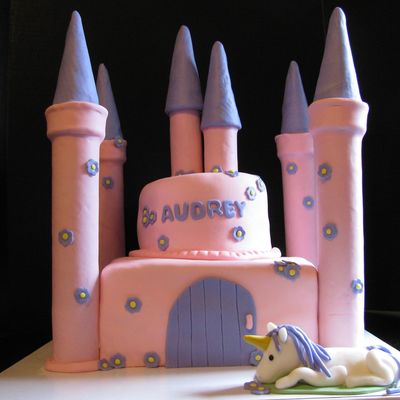 Castle Cake With Unicorn