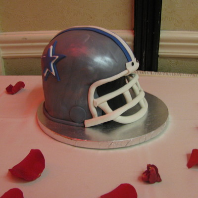 Cowboys Football Helmet Cake