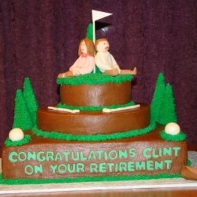 Golf Retirement Cake