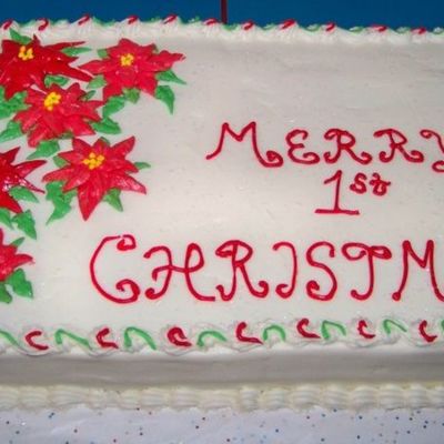 Poinsettia Cake