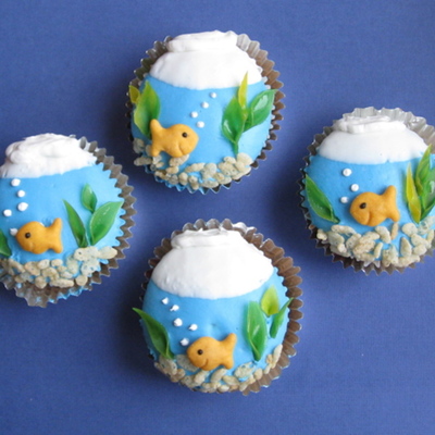 Fish Bowl Cupcakes