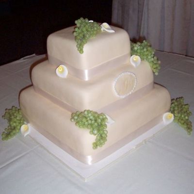 Grapes And Calla Lilies