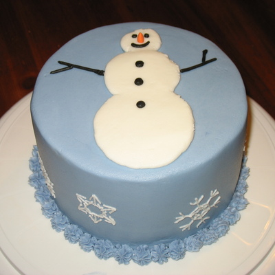 Snowman With Snowflakes