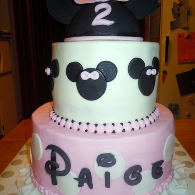 Minnie Mouse Cake With Ruffles