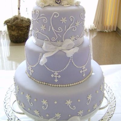 Greek Baptism Cake