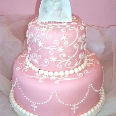 Pink Communion Cake