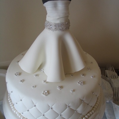 Bridal Shower Dress Cake