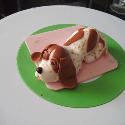 3 D Fondant Bassett Hound